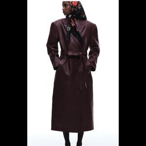 Magda Butrym Tie-belt leather coat